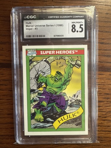 1990 Impel Marvel Universe Hulk #3 Trading Card CGC 8.5 Graded NM/MInt*