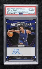 2024 Panini Prizm Draft Picks Blue /149 Dillon Jones PSA 8 Rookie Auto RC