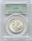 1941-P Walking Liberty Silver Half Dollar 50C PCGS AU58 Near-Mint State #650