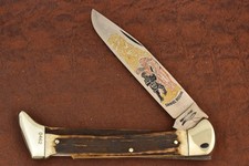 PARKER FROST 1976-1978 SOLINGEN GERMANY JUMBO SATG LOCKBACK KNIFE NICE (25225)