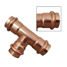 Press Fit Copper Fitting for Chilled Water and Heat Pump System Connections