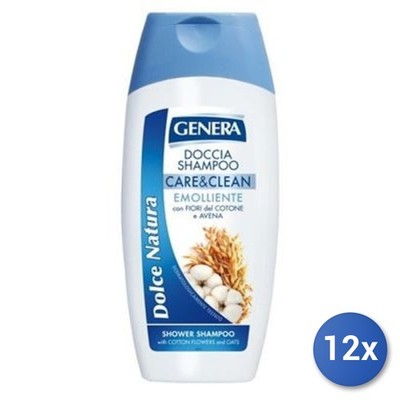 12X Bundle Genera Dusch Shampoo Blumen Baumwolle-Hafer Ml 300