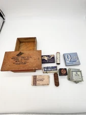 VINTAGE 1940S 1950S C.H. HANSON BRASS Company Box With First Aid Items