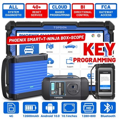 TOPDON Phoenix Smart +Scope+T-Ninja Box Advanced Scanner Kit ECU Key Programming