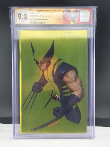 Wolverine 1 CGC 9.8 John Tyler Christopher Signed Negative Space Mexican Foil