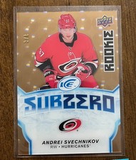 2018-19 Upper Deck ICE Andrei Svechnikov Sub Zero Rookie GOLD /8 SSP