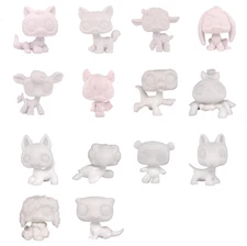 【YOU PICK】Mini Pet Shop LPS Custom White Base DIY Pet Toys Paint Xmas Gift Kid