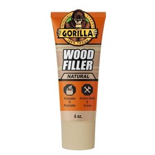Gorilla All Purpose Wood Filler, Natural Color, 6 oz Tube Water Resistant