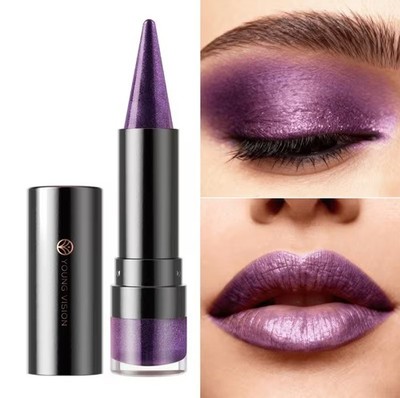 Vision 2in1 Lila Glitzer Lidschattenstift Cremig 04 Metal Glow Lippenstift Edel