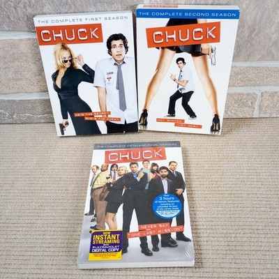 Chuck DVD Seasons 1, 2, and 5 (Sealed) TV Series Bundle Zachary Levi Comedy Spy