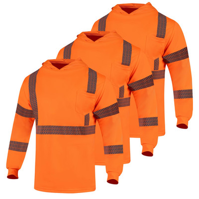 Vendace 3Pcs Safety Reflective High Visibility Long Sleeve Shirts Ansi Class 3