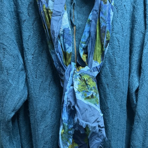 Talbots Baumwolle weicher Pullover und Schal Set in schönem Pfau türkis XL A19 - Bild 3 von 8