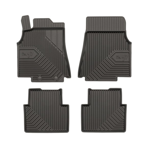 FußMatten Gummimatten FüR Mercedes-Benz A-Klasse W169 2004-2012 Schwarz 4 Teile-image