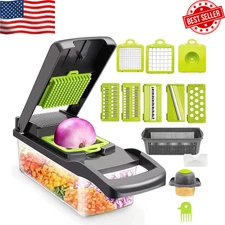 15-In-1 Vegetable Fruit Chopper Cutter Food Onion Veggie Dicer Slicer Kitchen
