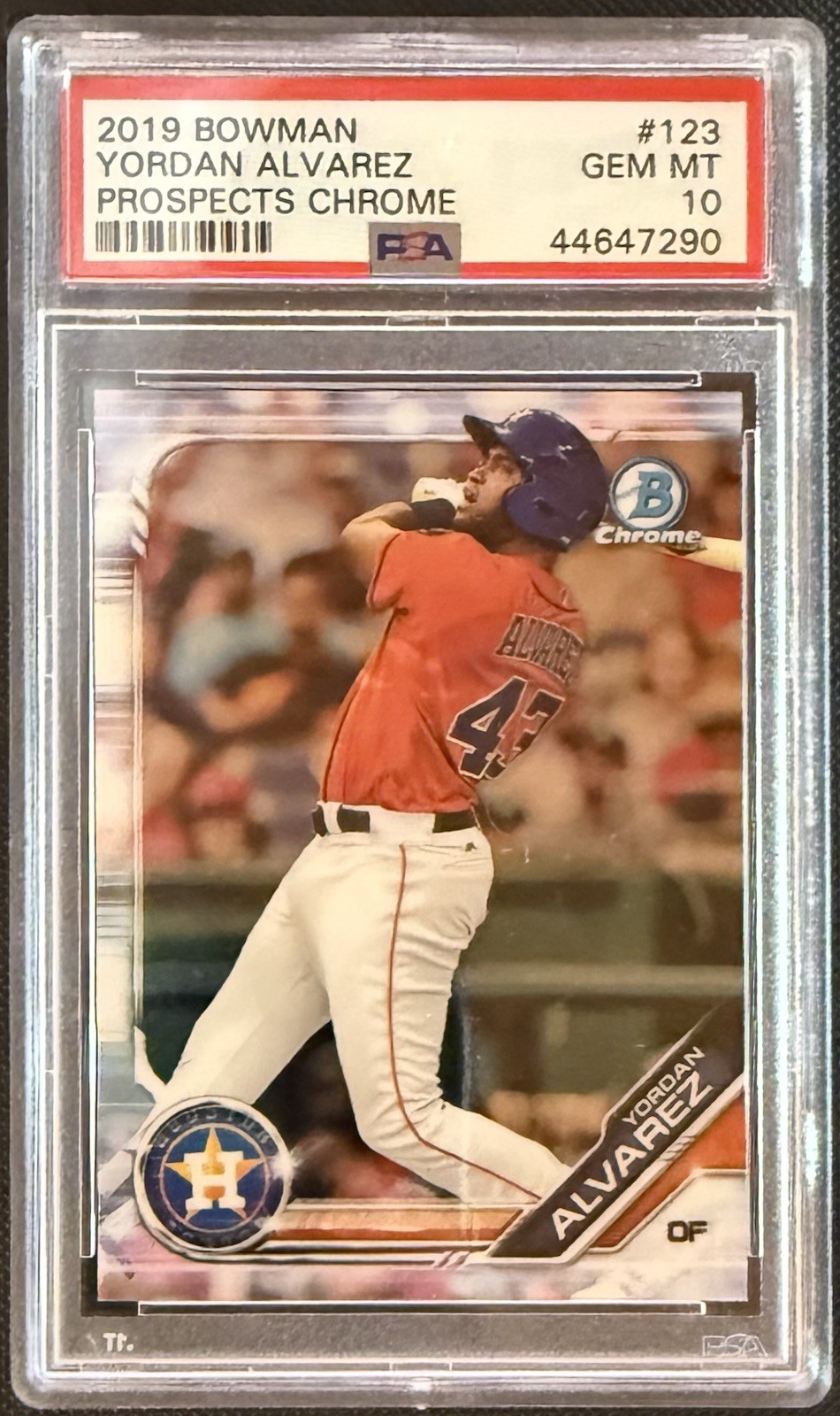 2019 Bowman Chrome Prospects Yordan Alvarez #BCP123 PSA 10