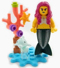 NEW LEGO MERMAID & Dolphin minifig lot minifigure figure scene pirate siren
