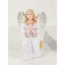 Homco Christmas Praying Angel Kneeling 5 1/2" Nativity Figurine 90s Malaysia Vtg