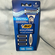 BIC EasyRinse Mens Cartridge Razor Kit 4-Blad...
