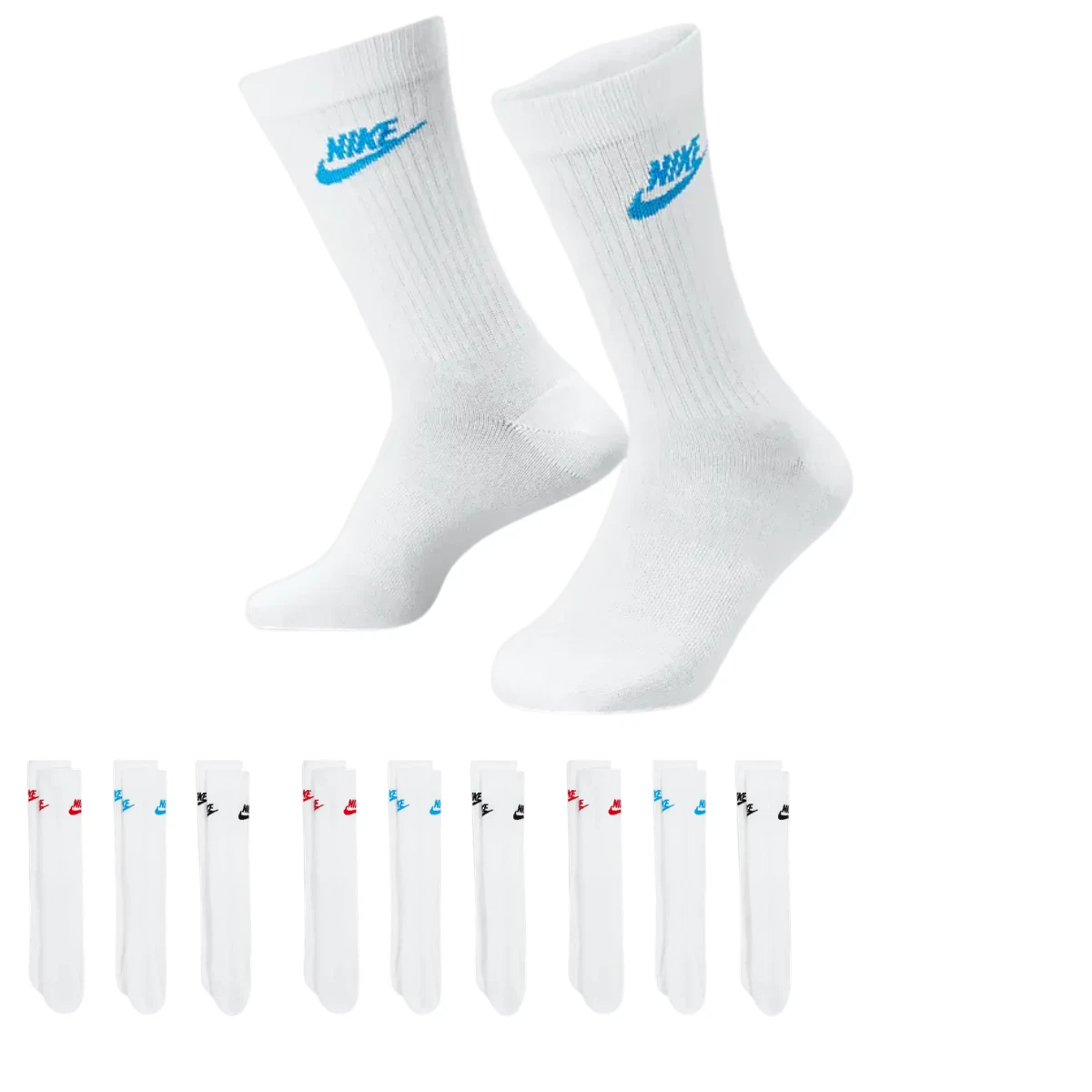 NIKE 9 Paar Sportswear Everyday Essential CREW Socken DX5025 Größen Auswahl