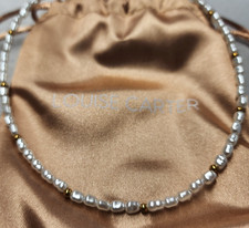 Louise Carter Aloha Pearl and 14K Gold Plated Choker 14.75"+2"
