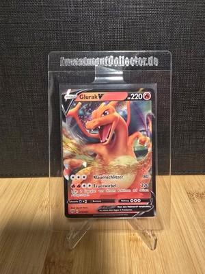 Pokémon Glurak V 19/189 Holo-Karte, deutsche Version, boosterfrisch NM+