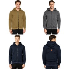 Men Sweatshirt Jacket Fleece Lined Athletic Hoodie Costume Casual Zipper Soft
