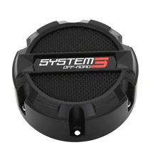 System 3 Offroad SB/ST Series Wheel Bolt-In Center Cap Matte Black