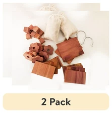 (2 pack) Homegrown Cedar Products Resealable Natural Cedar Moth Protection Kit