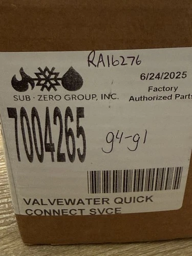 7004265 Sub Zero Refrigerator Water Valve OEM NEW Quick Connect (648PRO)