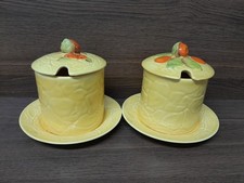 Two 1940s Preserve Pots And Stands
