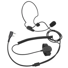 Boom Mic Ptt Earpiece Behind Head Over The Ear Two Way Radio Headset Headphon...