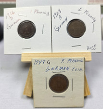 Germany - (3)  1 Pfennig 1916D, 23A, 48G Bank of German coin ask4bud