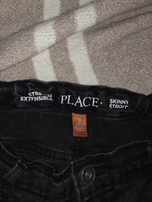 The Children's Place Skinny Jeans Boys Size 16 Stretch Extensible BLK