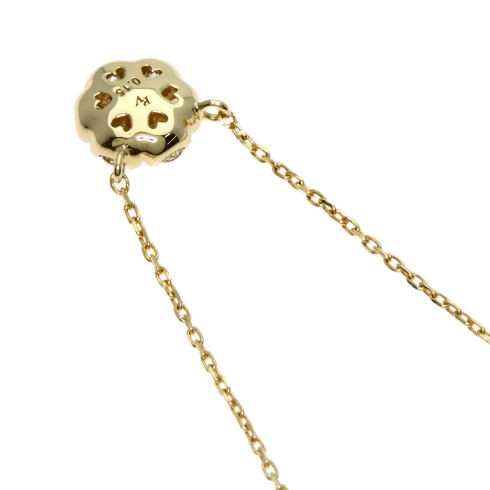 Collar de diamantes con flores Ponte Vecchio oro amarillo K10 damas [usado] Foto 2 de 4