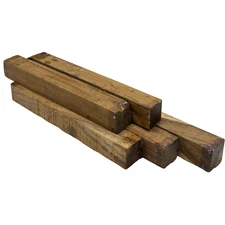 5 Pcs, Genuine Teak Pen Blanks 3/4x 3/4x 6 Woodturning Block- Free US Shipping  