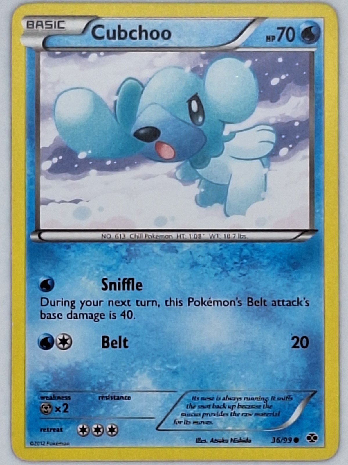 Cubchoo 36/99 Pokemon - Black and White Next Destinies LP