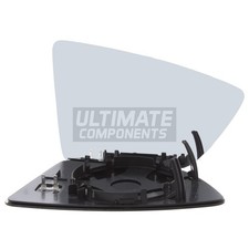 Wing Door Mirror Glass Seat Leon Mk3 Estate 2013-> Convex Heated Drivers Side