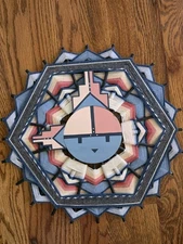 Hopi Dawa Sun God by Julia Nava Wall Yarn Decor Handmade Native American Art