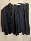 Kings' Court 2-pc Suit Men’s 58 Big Blazer Jacket 48X25 Pants Blue Striped