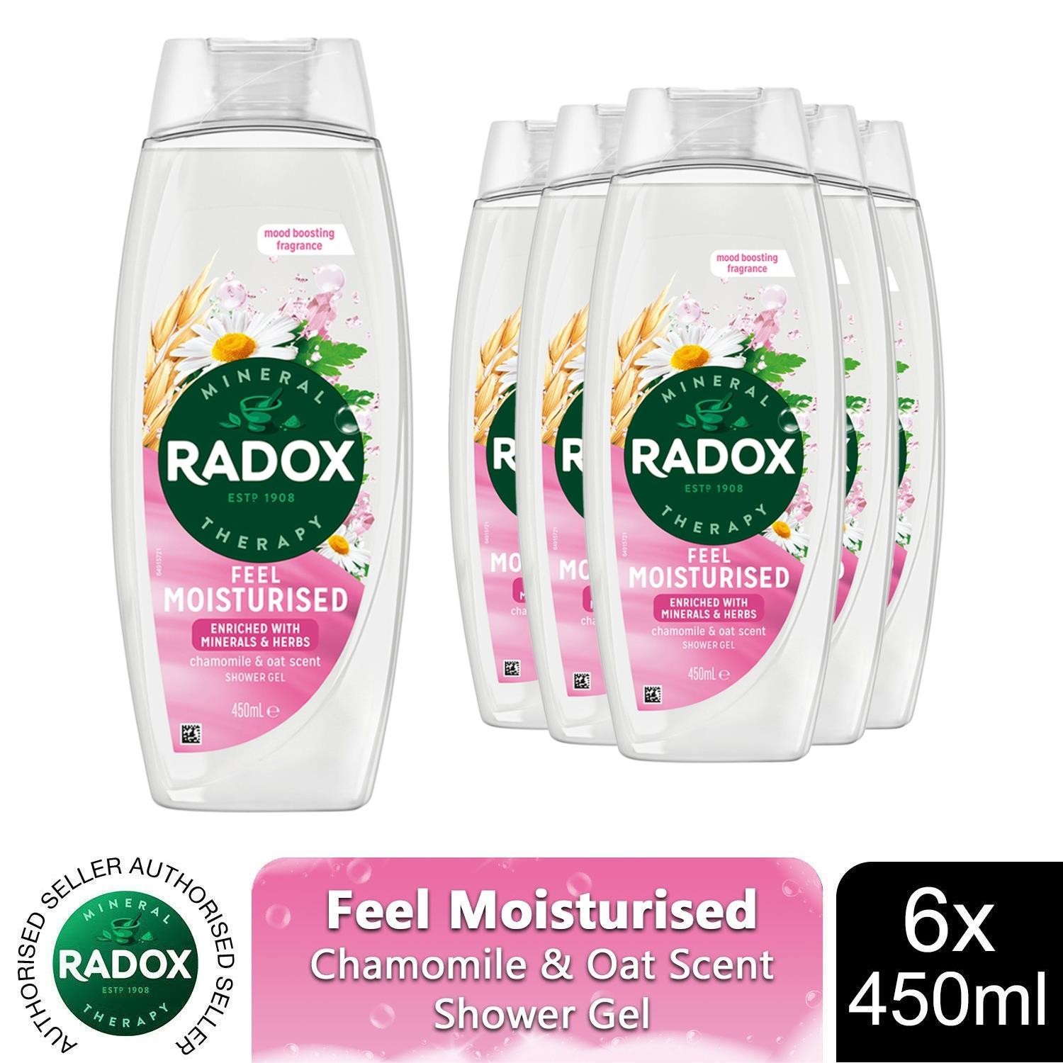 Radox Mineral Therapy Shower Gel Feel Moisturised Mood Boosting 450ml, 12 Pack - Image 3