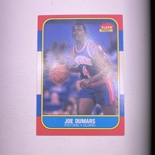 1986-87 Fleer Joe Dumars Rookie #27 Detroit Pistons Basketball Card. rookie card picture