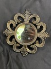 BLACK & GOLD ORNATE FRAME  MIRROR 9.5”