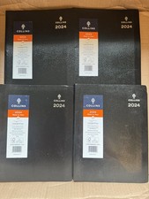 Collins A5 Desk Diary Week To View Black 2024