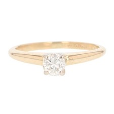 .30ct Round Diamond Solitaire Prong-Set Engagement Ring 14k Yellow Gold Size 6