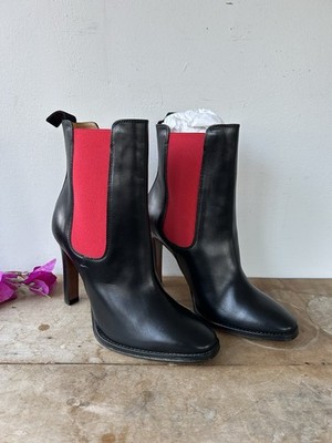 Zoie Calfskin Ralph Lauren Bootie Size 37.5 B US 7.5. Made In Italy *Read 