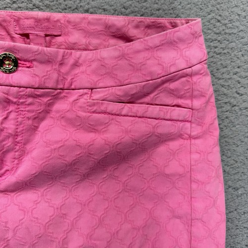 Lilly Pulitzer Hose Gr. 4 Kelly Skinny Ankle Sunset Pink Struktur Low Rise - Bild 10 von 14