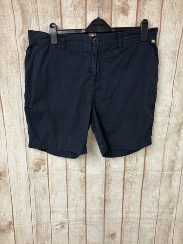 PRETTY GREEN CHINO Shorts Herren W38 38” dunkelblau Paisley Muster Oasis Festival