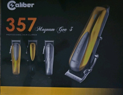 Caliber 357 Magnum Professional Cordless Clipper Rechargeable, gold, black, red,