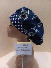 Dallas Cowboys 2 NFL Women's Bouffant Surgical Scrub Hat/Cap Handmade