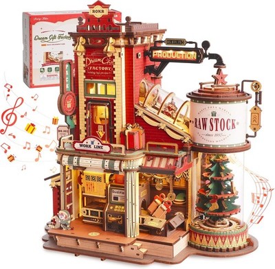 Holzpuzzle 3D Musikbox Spieluhr 449 Teile Modellbau Geschenk Erwachsene Bausatz